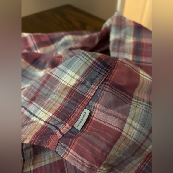 Eddie Bauer tie front plaid blouse button down shirt size medium women’s NWT - Picture 13 of 16